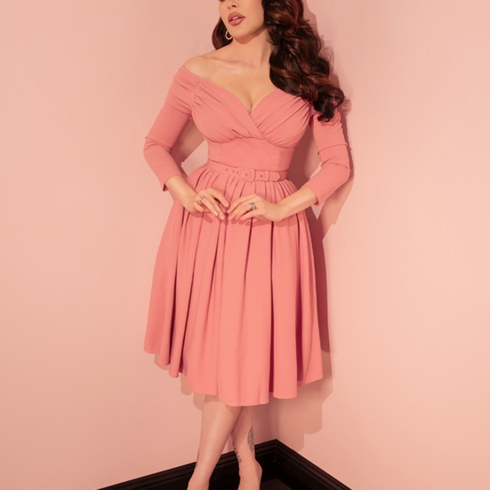 Vixen by Micheline Pitt Dusty Pink Starlett Dress.